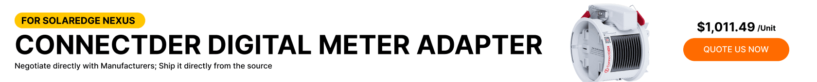 ConnectDER Digital Meter Socket Adapter for Solaredge Nexus