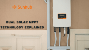 Diagram illustrating the dual MPPT functionality in solar inverters, showing how it enhances energy efficiency by optimizing different panel strings.