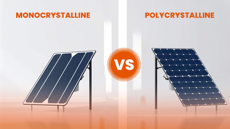 Comparison of monocrystalline and polycrystalline solar panels, showing efficiency, cost, and appearance differences