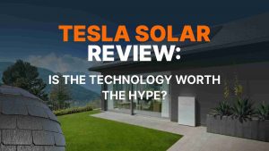 Tesla solar panels installed on a modern home